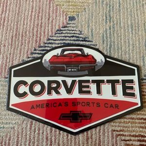 Corvette metal sign